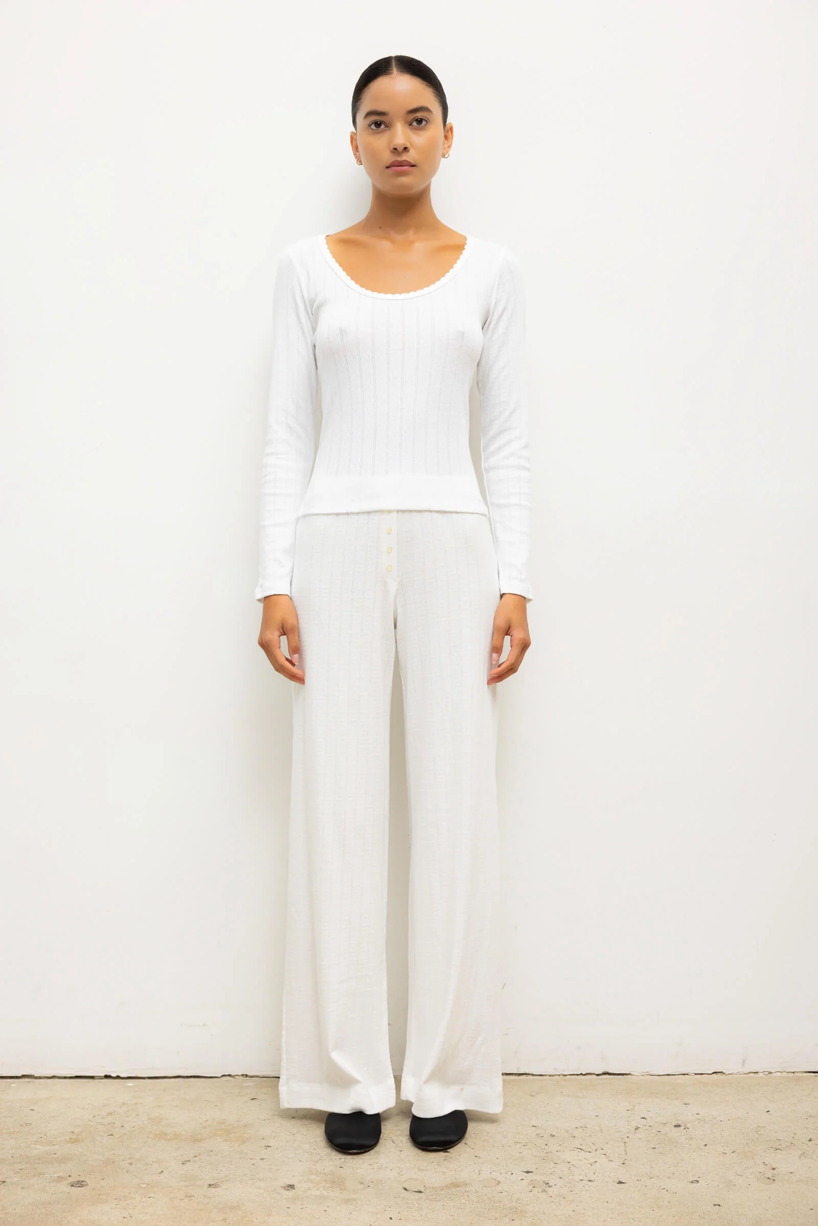 40 degree weather outfit — Leset Pointelle Boxer Pant