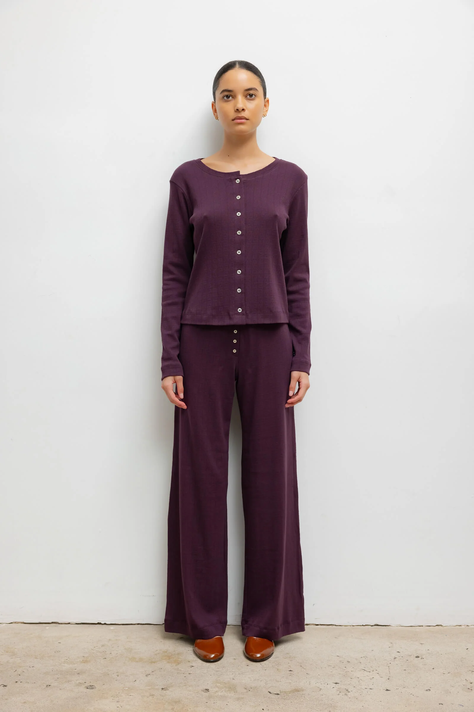 business casual outfits for women — Leset Pointelle Boxer Pant