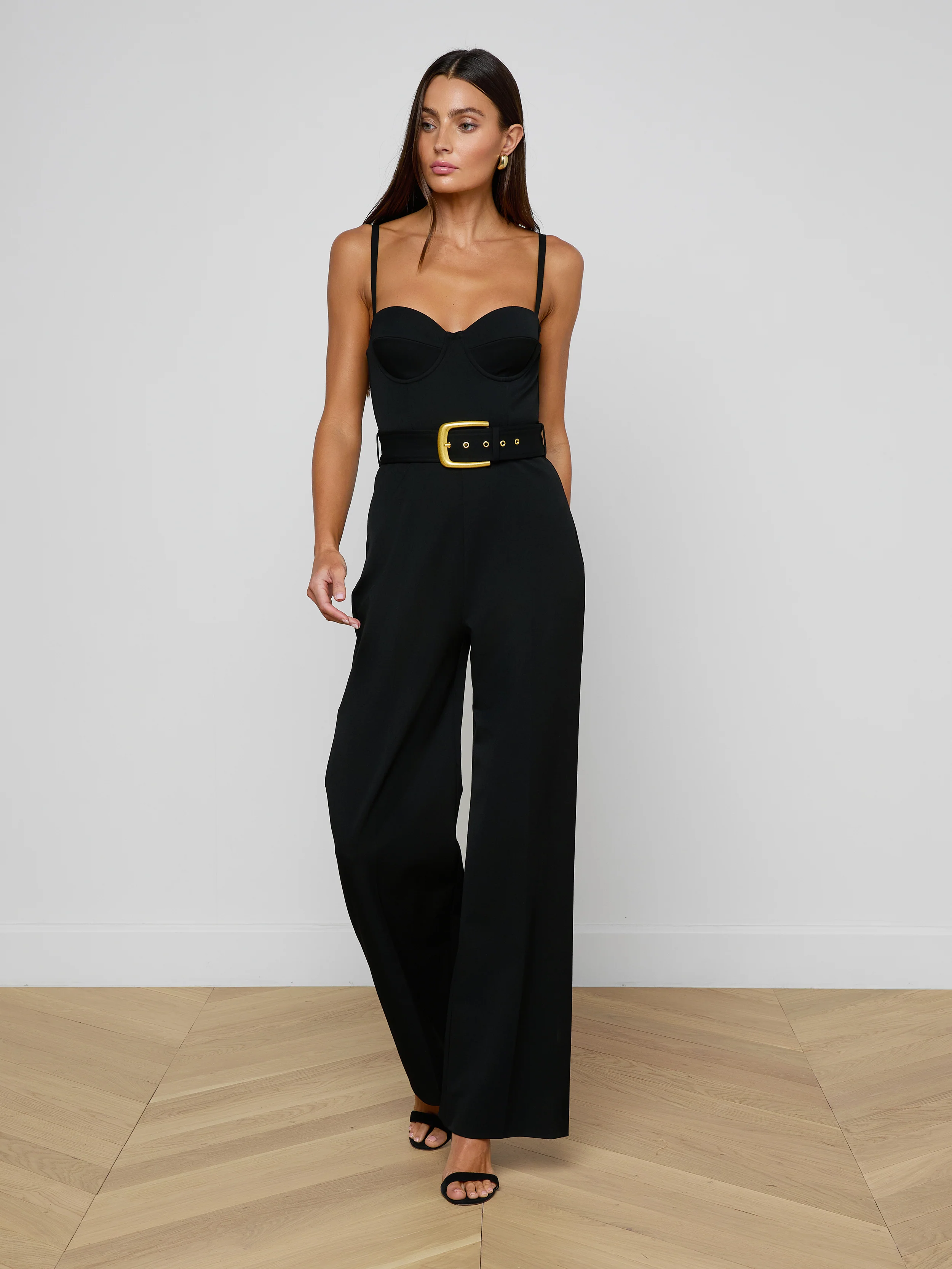 summer work outfits — L'agence Jessa Bustier Jumpsuit