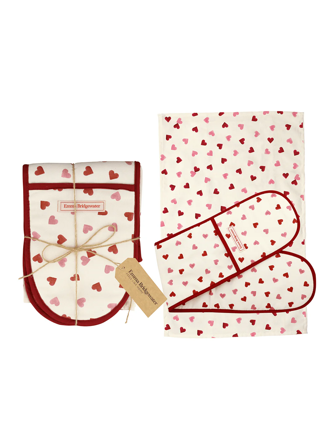 gifts for hunters — Emma Bridgewater Pink Hearts Tea Towel & Double Oven Glove Set