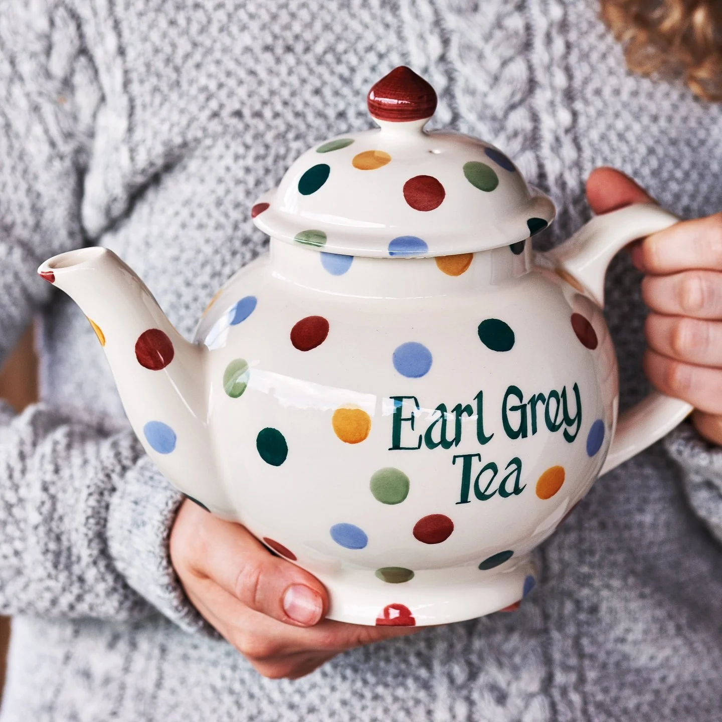 get well soon gift ideas — Emma Bridgewater Personalised Polka Dot 4 Mug Teapot
