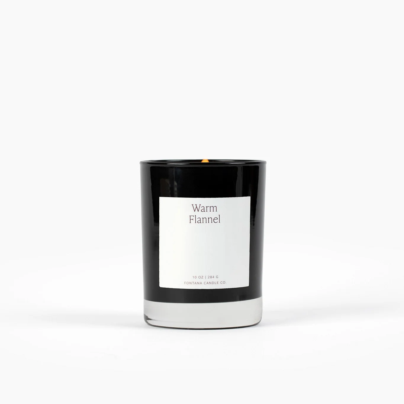 Warm Flannel Noir Glass Candle