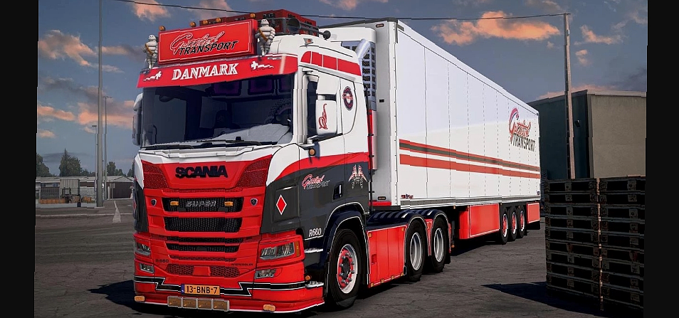 МОД Scania R660 DANMARK   trailer v1.54 ДЛЯ EURO TRUCK SIMULATOR 2