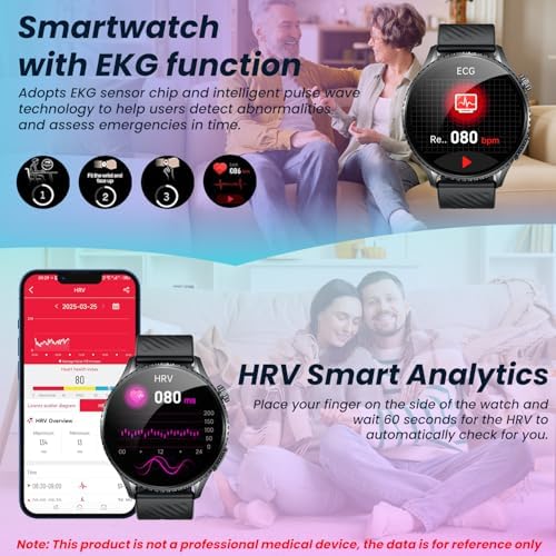 Vue 2 de Montre Connectee Homme Ecg
