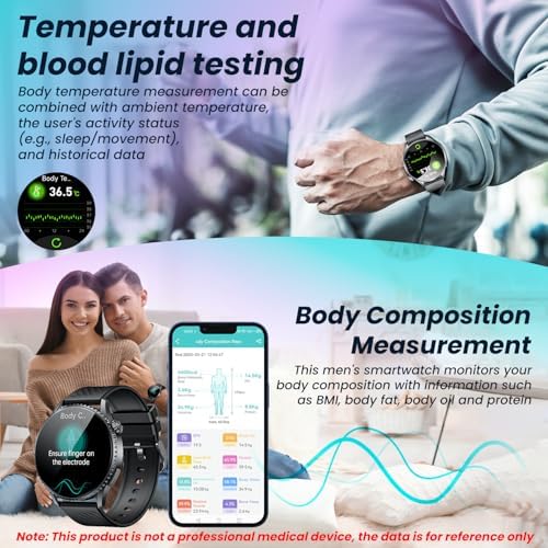 Vue 4 de Montre Connectee Homme Ecg
