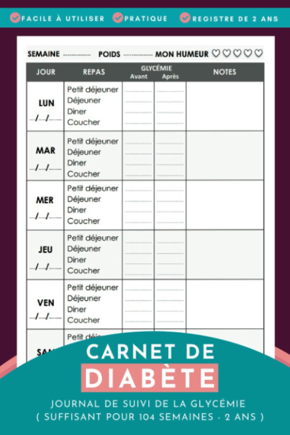 Vue 4 de Carnet De Glycemie Carnet