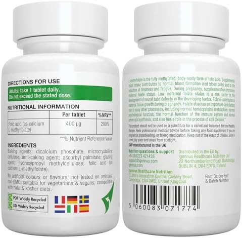Vue 7 de Pure Lmethylfolate Mcg Acide
