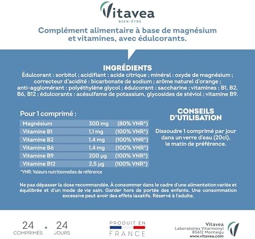 Vue 7 de Vitavea Bienetre Magnesium Vitamines