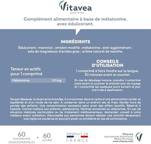 Vue 7 de Vitavea Melatonine Mg Hautement