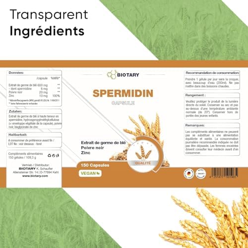 Vue 3 de Spermidin Mg Gelules Pilulier
