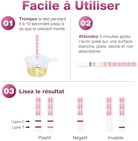 Vue 5 de Tests Grossesse Detection Precoce