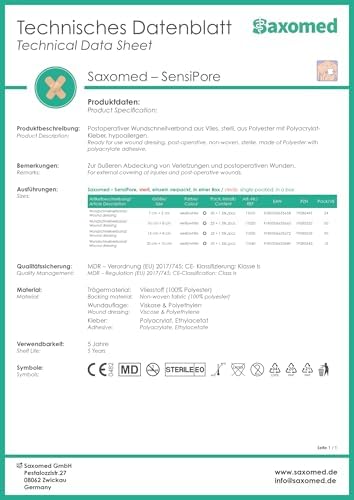 Vue 5 de Saxomed Sensipore Pansement Sterile