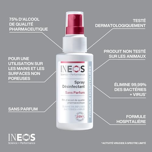 Vue 2 de Ineos Hygienics Spray Desinfectant