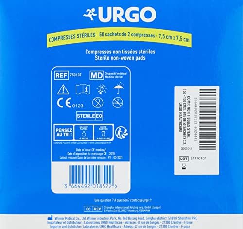 Vue 5 de Urgo Compresses Steriles Non