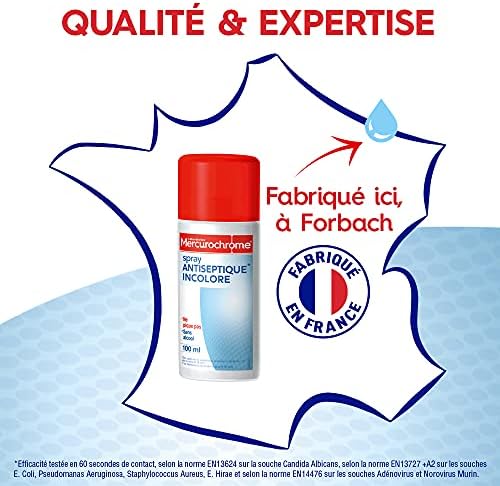 Vue 3 de Spray Antiseptique Incolore Mercurochrome