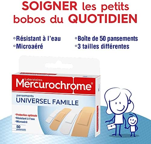 Vue 2 de Pansements Universel Famille Mercurochrome