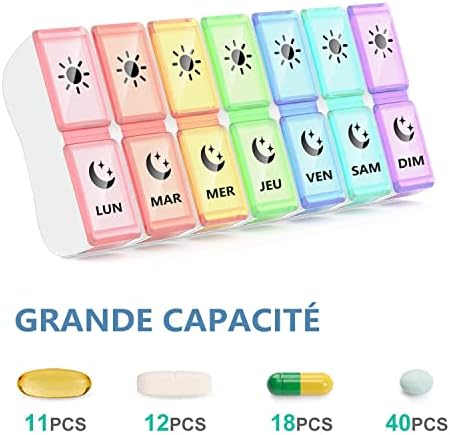 Vue 3 de Geekerchip Pilulier Semainier Francais