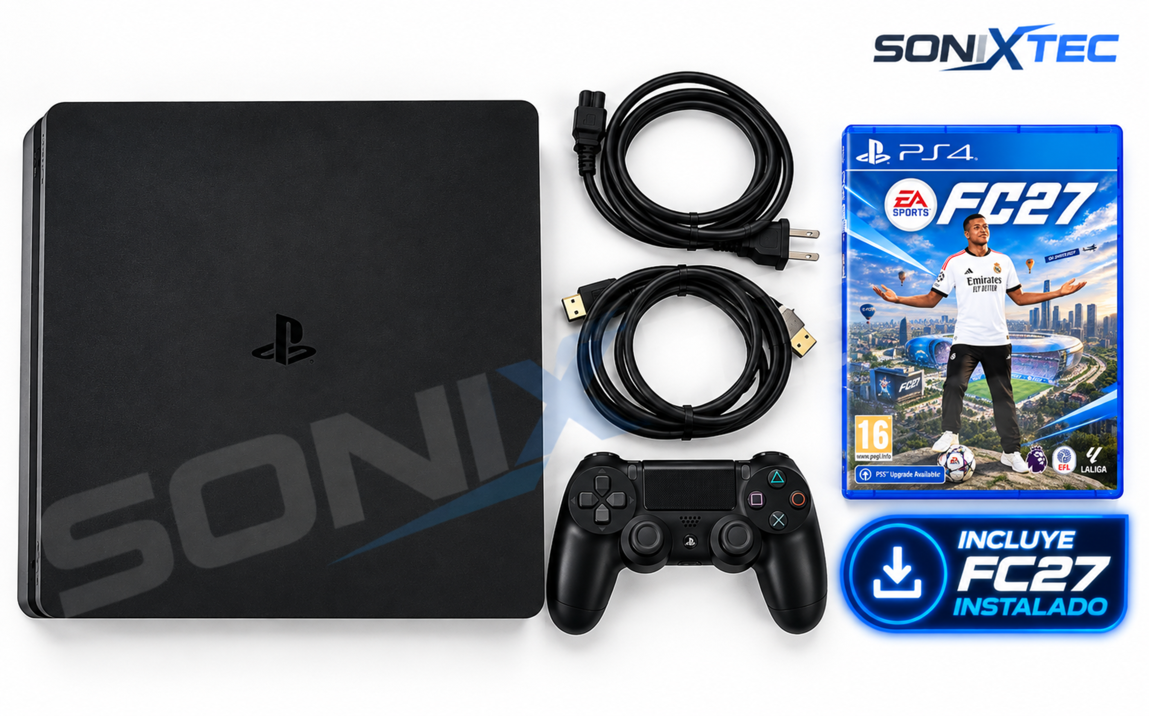 PLAYSTATION 4 SLIM - REACONDICIONADA - FC27