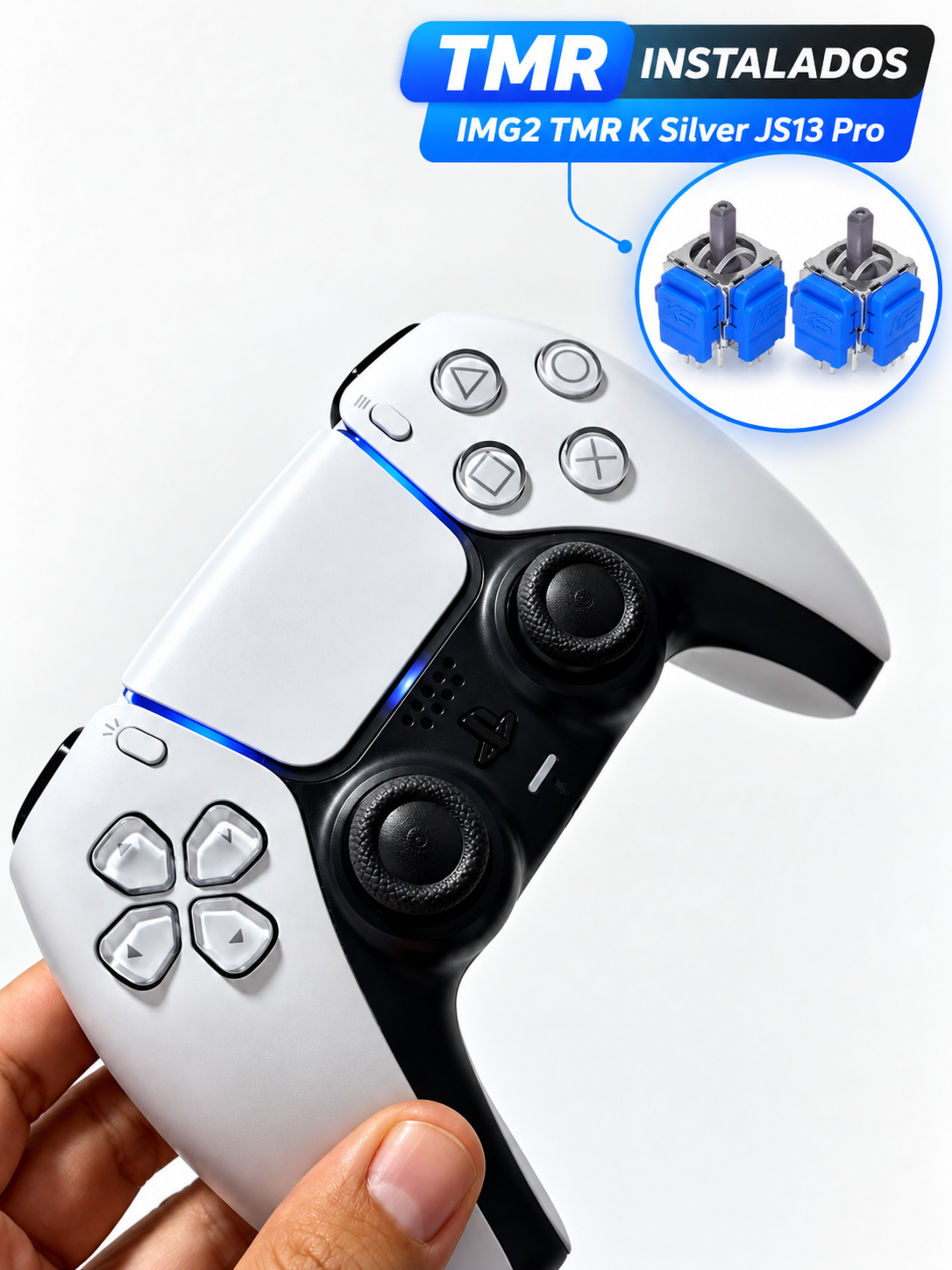 Control DualSense PS5 + Análogos TMR Pro - Reacondicionado