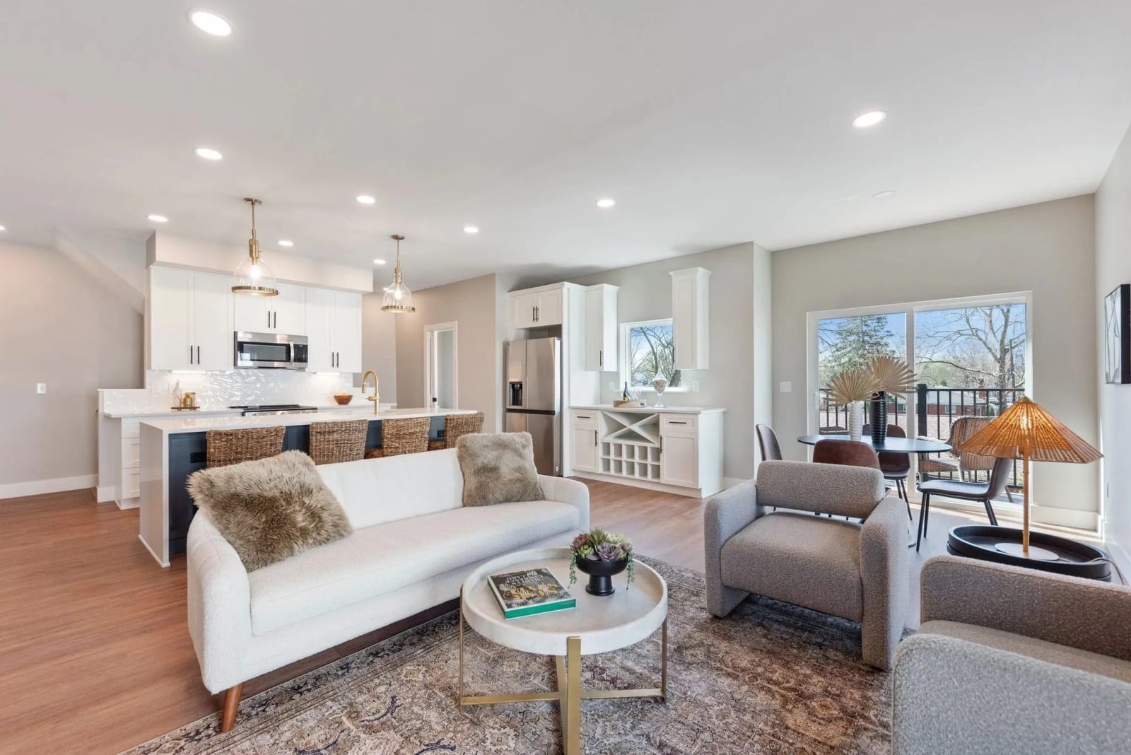 Butterfield Crest townhome kitchen and living area