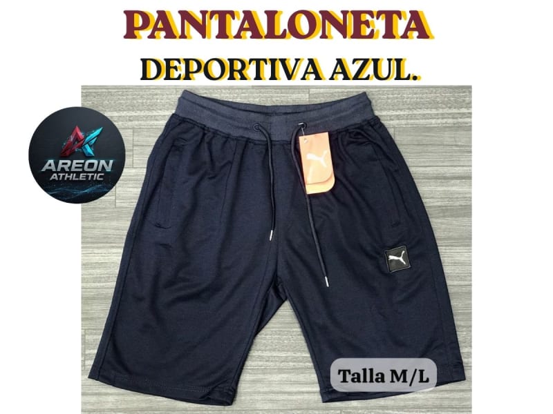 Pantaloneta Deportiva Azul Puma