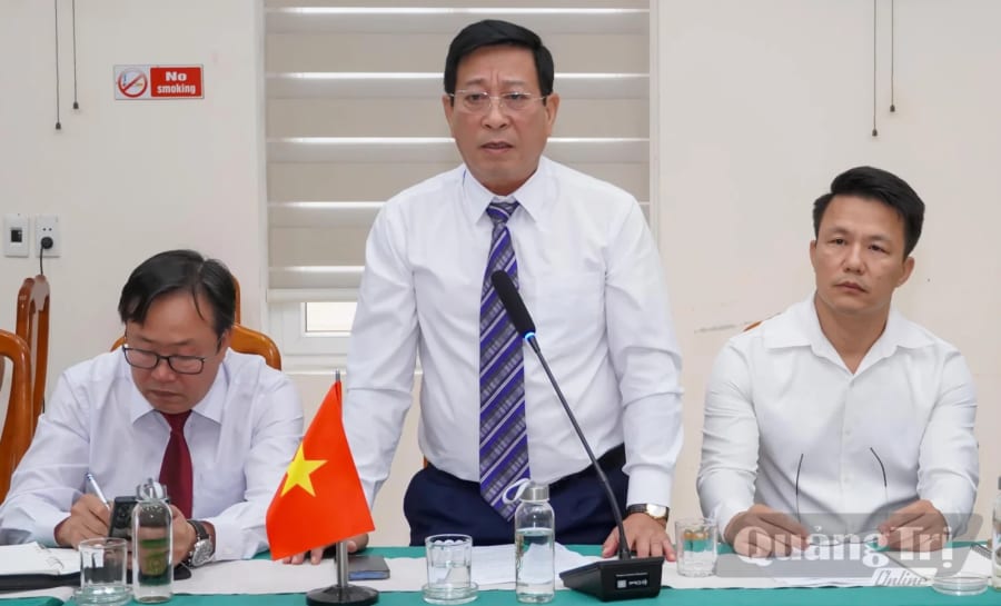 Đại diện lãnh đạo BQL VQG PN-KB phát biểu tại buổi làm việc - Ảnh: N.H