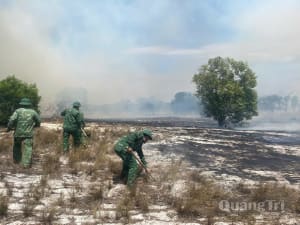 Kịp thời khống chế vụ cháy rừng tại xã Mỹ Thủy