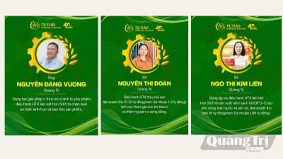 Quảng Trị có 3 đại biểu được tôn vinh 'Nông dân Việt Nam xuất sắc 40 năm đổi mới'