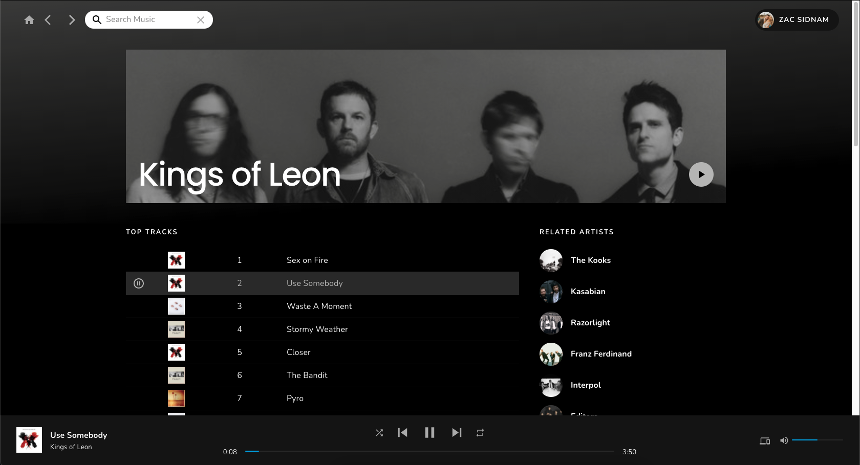 Artist Page
