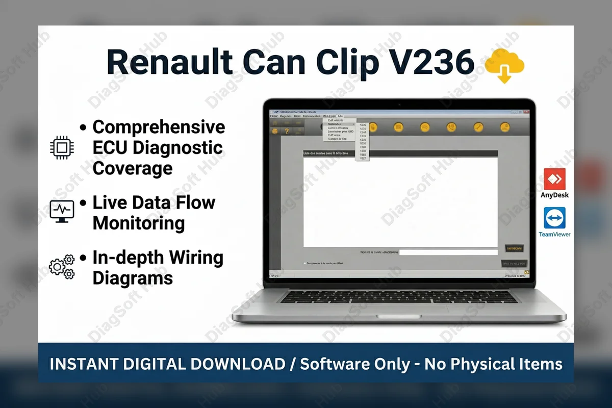 Renault Can Clip V236 Full Install - Fully Activated Diagnostics 2024