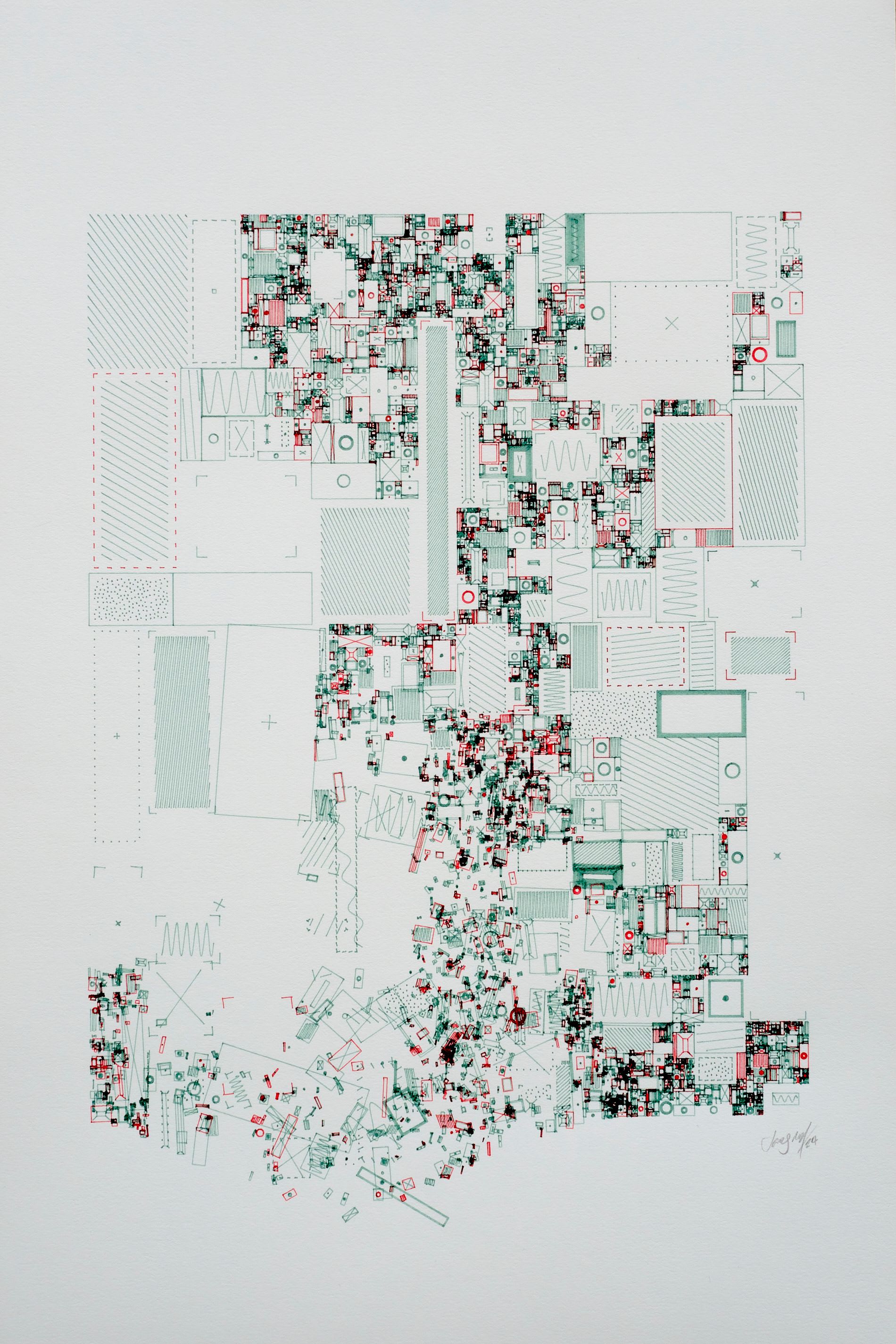 Artwork entitled A study of collapsing systems