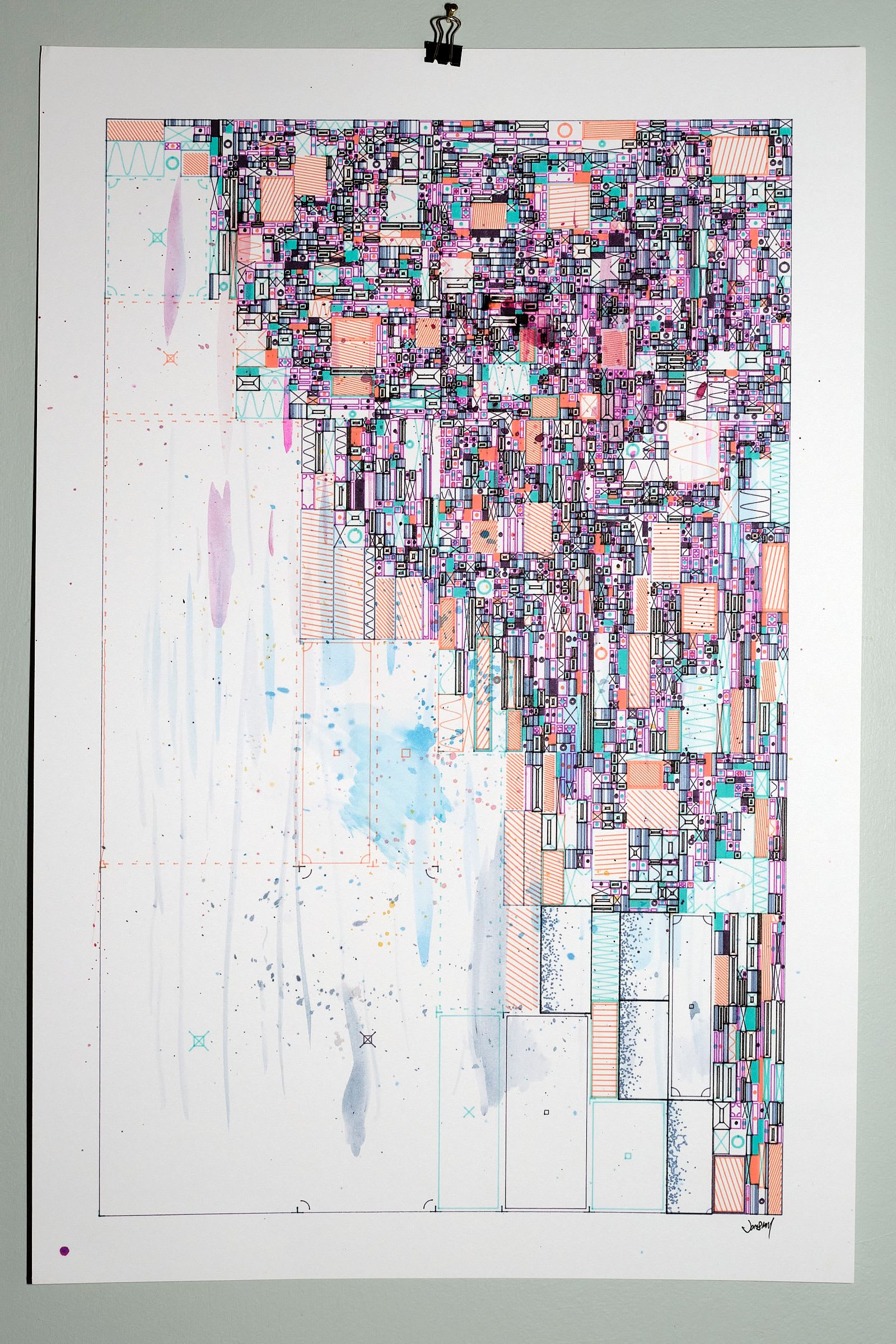 Artwork entitled Watercolor Subdivider