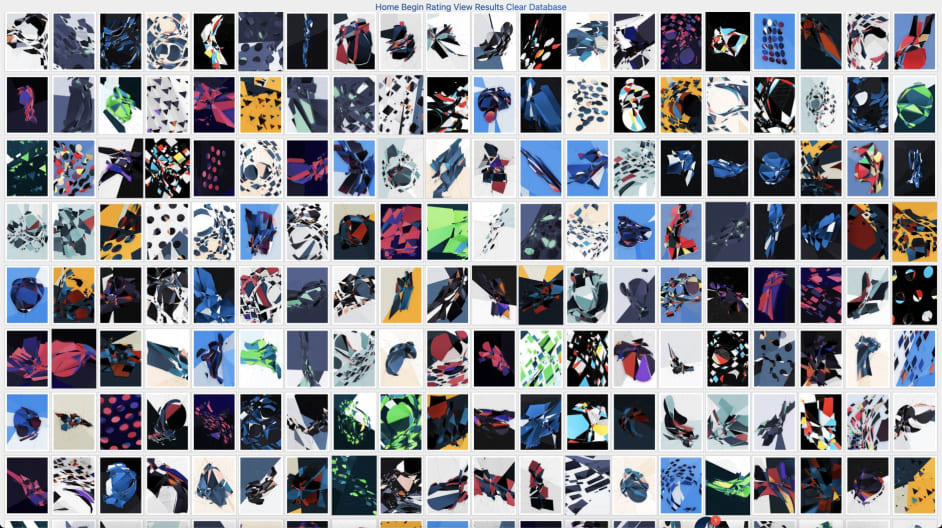 A grid of artwork thumbnails