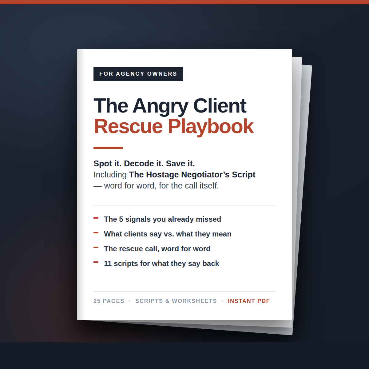 The Complete Client Rescue Playbook