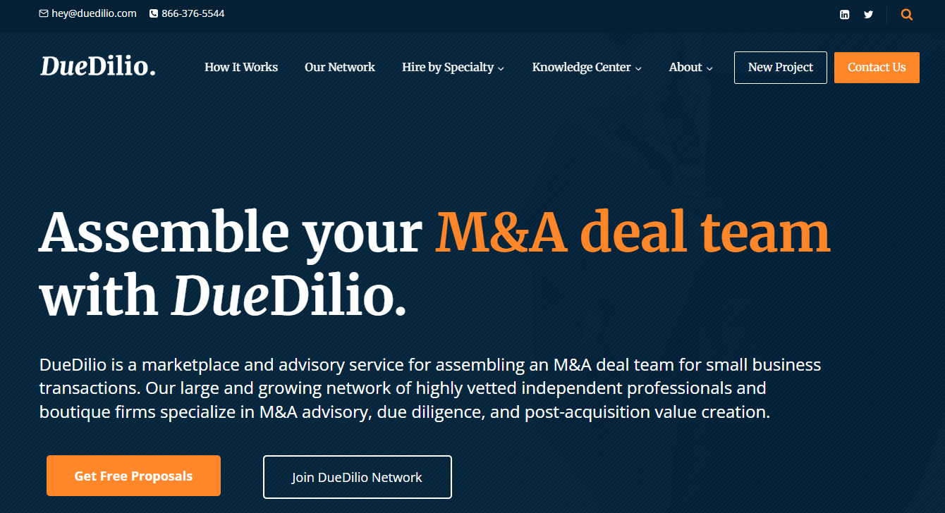 DueDilio Website