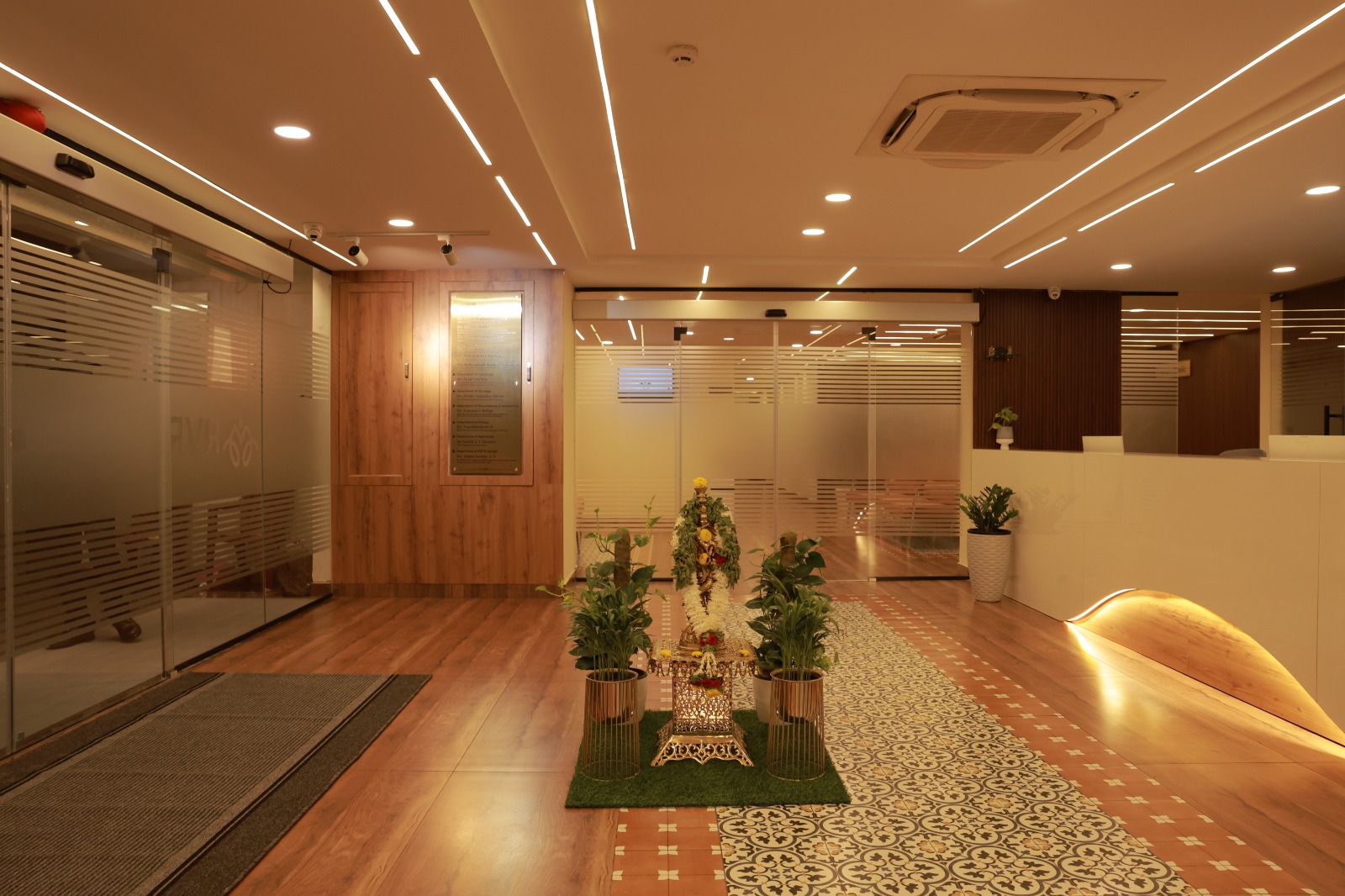 Reception and patient lounge at RVR Super Speciality Centre Mangalore