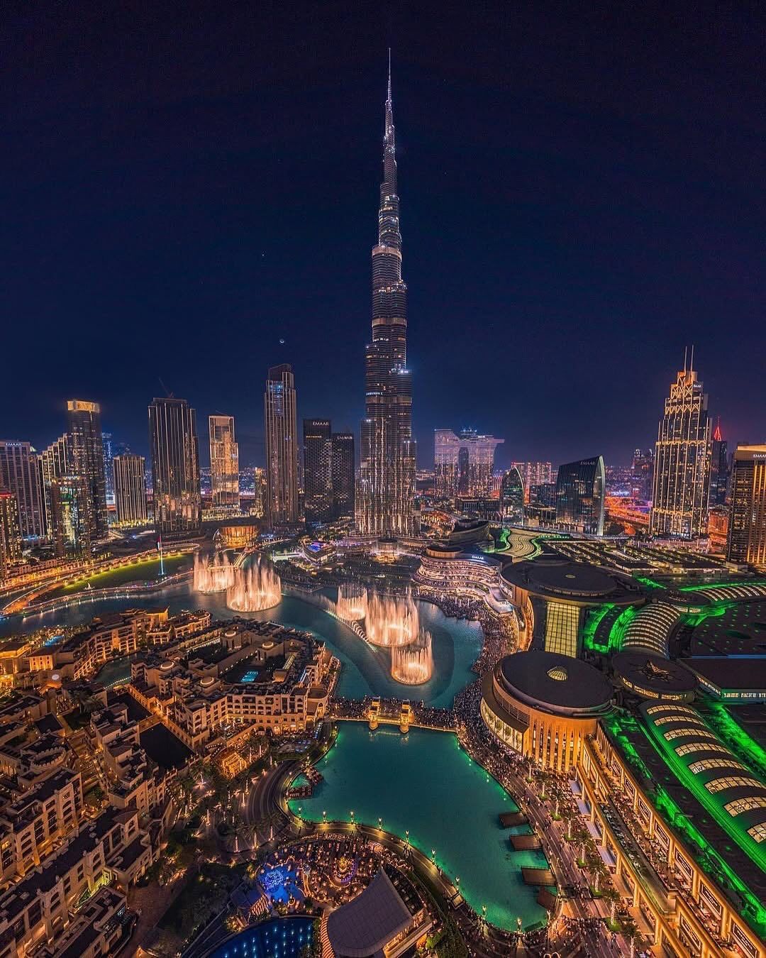 Modern Dubai by night: Marina, Museum of the Future and Burj Khalifa 3