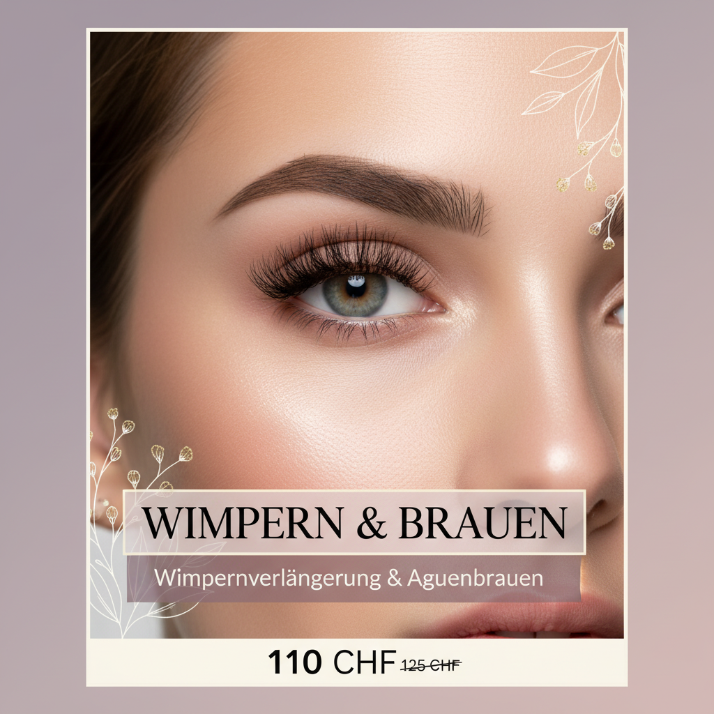 Wimpernverlängerung & Augenbrauen — 110 CHF statt 125 CHF