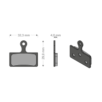 BRENTA Pastiglie Organiche per Impianto XTR/K-FORCE/MCX1 SHIMANO/FSA/REVER