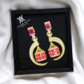 Unique and Stylish Variation of Hanging Jhumka in a Crescent 1