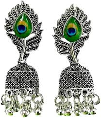Silver Jhumka Earrings view 2