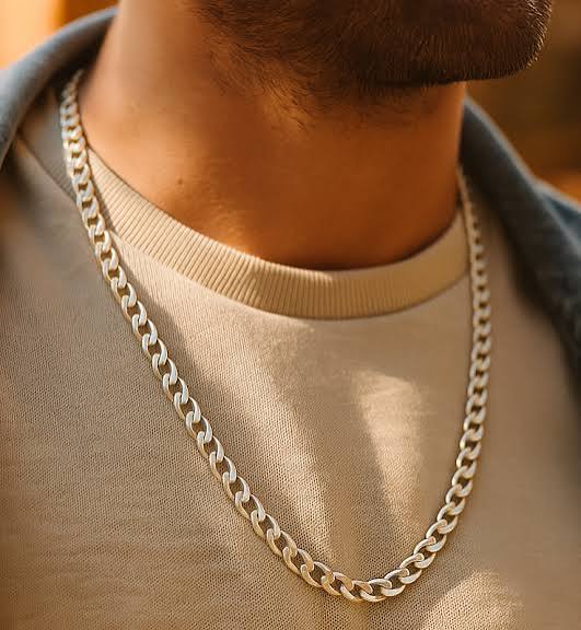 Italian Silver Link Chain view 2