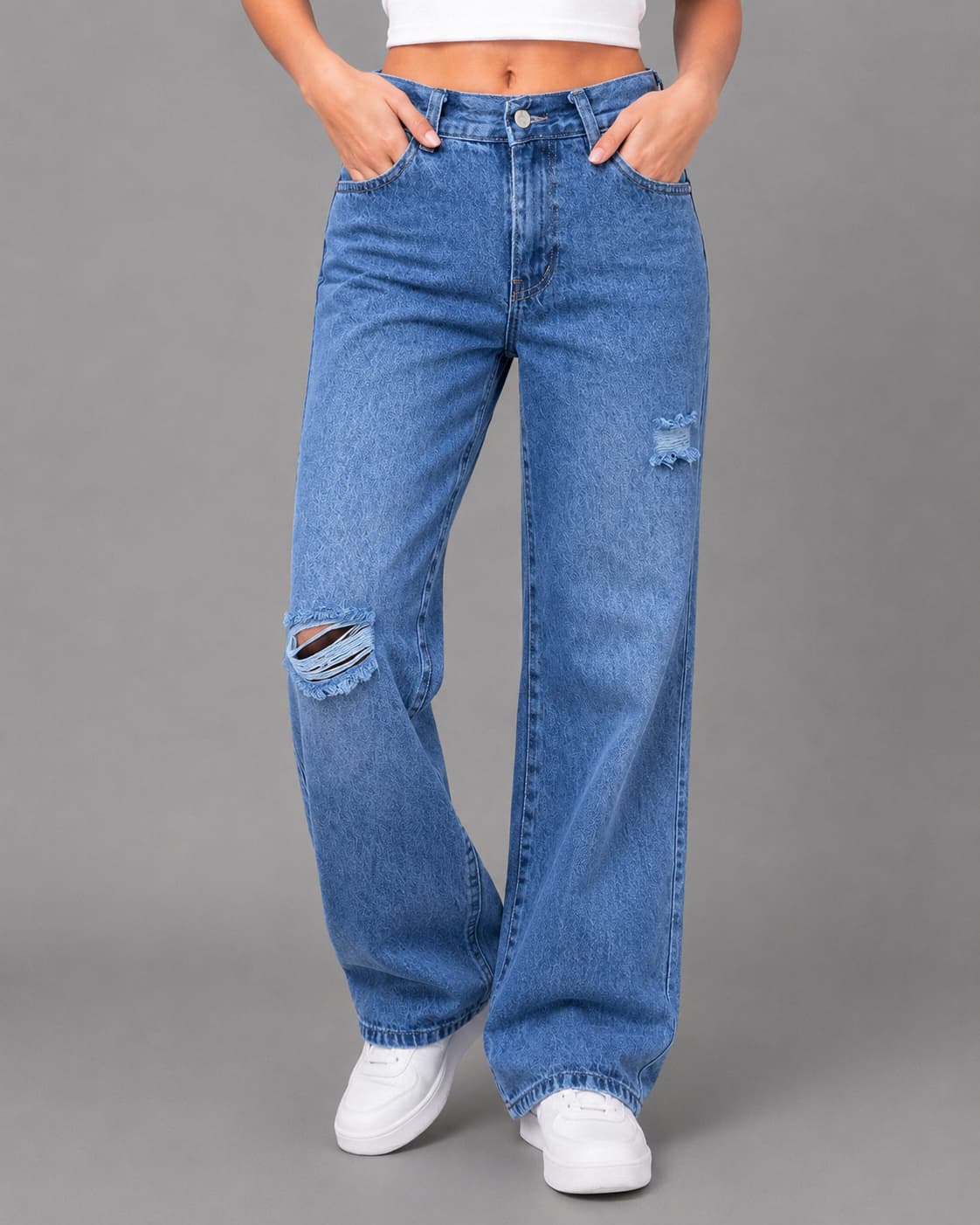 JEAN WIDE LEG ROSMAR ROTURAS