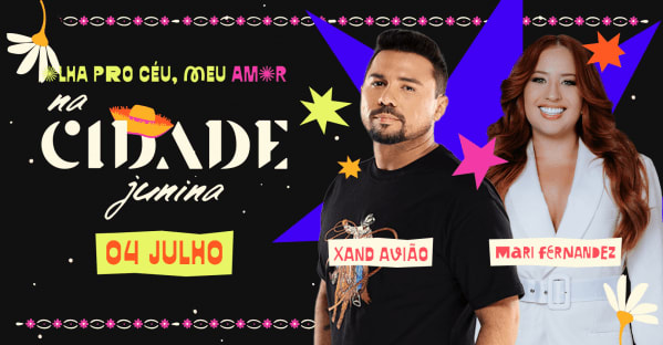 na Cidade Junina Xand Avião e Mari Fernandez