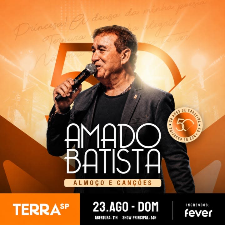 Show Amado Batista Almoço e Canções no Terra SP