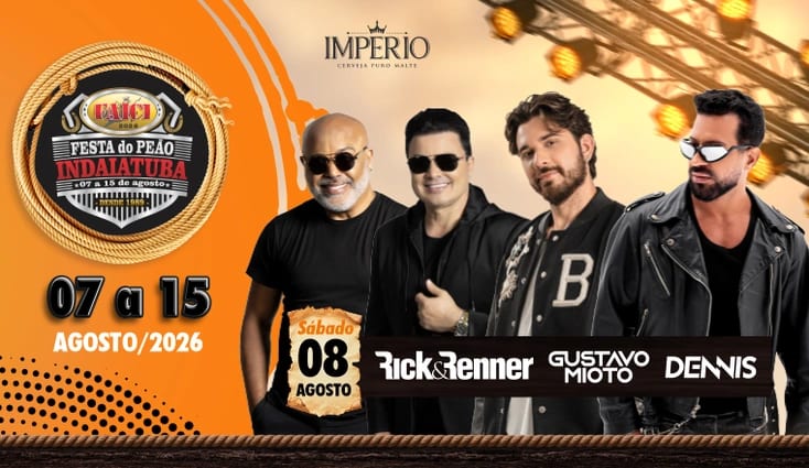 Rick e Renner + Gustavo Mioto + Dennis - Faici Festa do Peão de Indaiatuba 2026