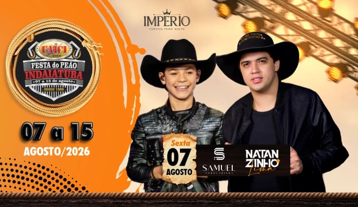 Natanzinho Lima + Samuel Sorocabinha - Faici Festa do Peão de Indaiatuba 2026