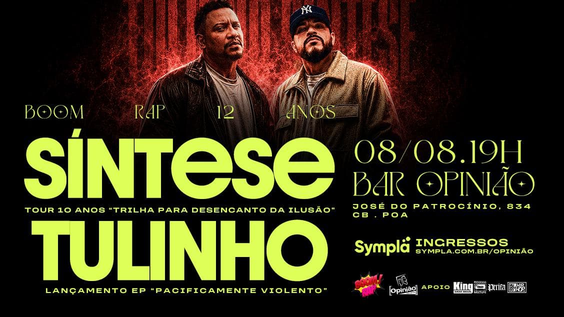 BOOM RAP - 12 ANOS SÍNTESE e TULINHO- 08/08/26