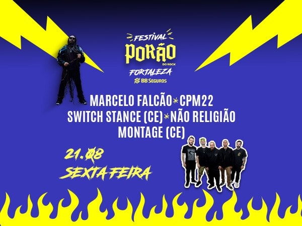 Festival Porão do Rock Fortaleza 21/08/26 - Individual - Marcelo Falcão e Cpm 22