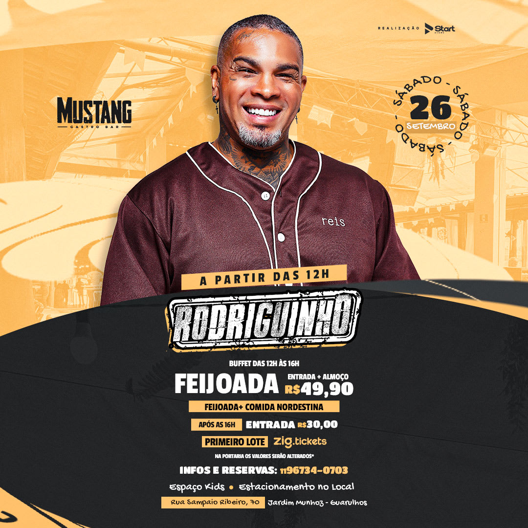 Rodriguinho - Sábado 26/09/2026 no Mustang Guarulhos